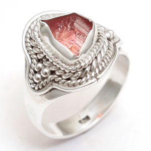 Sunstone Apatite Tourmaline Meteorite Campo Del Cielo อัญมณีแฮนด์เมด925แหวนเครื่องประดับเงินสเตอร์ลิง - Product Image 3