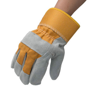 Gants de gréeur de sécurité en cuir de vachette synthétique à usage intensif pour hommes et femmes pour le travail et le jardinage - Product Image 5