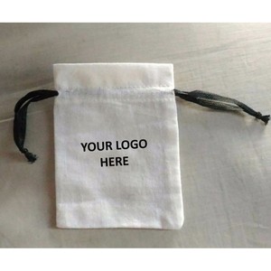 ขายส่งราคาถูกขนาดเล็ก Drawstring ถุงของขวัญผ้าธรรมชาติ100% ผ้าฝ้ายถุง Drawstring - Product Image 3