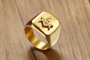 Креативное мужское кольцо-печатка из нержавеющей стали, 17,5 мм - Product Image 6