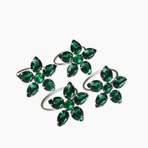 Rond de serviette perlé vert de Noël, rond de serviette de Noël pour anneau pour les dîners de mariage, salle à manger - Product Image 1