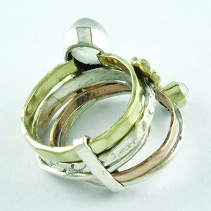 สมาร์ทมองรุ้งดวงจันทร์อัญมณีหิน925แหวนเงินสเตอร์ลิงเครื่องประดับผู้ค้าส่งอินเดีย - Product Image 5