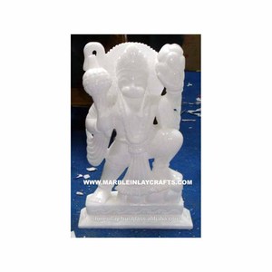 หินอ่อนสีขาวหนุมานทาสี Murti พิเศษผู้ส่งออกรูปปั้นอินเดียบูชาวัฒนธรรมฮินดูทำด้วยมือที่มีคุณภาพสูง - Product Image 1