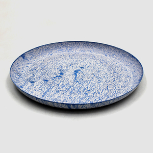 จานเสิร์ฟอาหารโลหะลายอินดิโก้ - Product Image 1