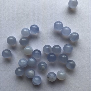 Ágata de encaje azul natural de 7mm, esfera redonda lisa, tienda de piedras preciosas sin perforar en línea del Fabricante Mayorista, fábrica ahora en línea - Product Image 1