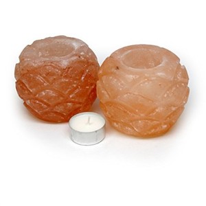 Bol à feu de lampe à sel de l'himalaya fabriqué à la main avec deux morceaux de sel en forme de cœur-entreprises siennes - Product Image 4