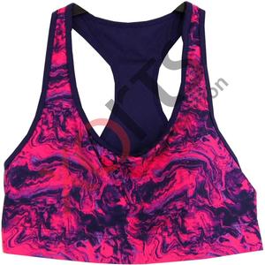 Sujetador deportivo de un solo hombro con transferencia térmica para mujer, talla grande, de alto soporte, para fitness, gimnasio, yoga, sin costuras, ligero, transpirable, elástico en cuatro direcciones - Product Image 1