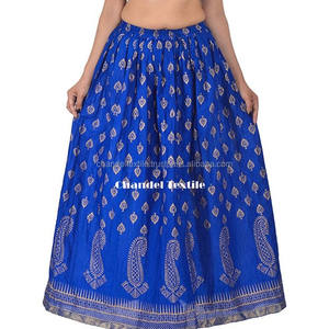 กระโปรงยาวพิมพ์ลายแมนดาลาสีทองสไตล์ฮิปปี้-โบฮีเมียน-อินเดีย แบบพันรอบตัว ไซส์เดียว กระโปรงงานปาร์ตี้สไตล์ฮิปปี้-โบฮีเมียน-อินเดีย - Product Image 1
