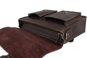 Bolso de oficina de cuero genuino Bolso de cuero para computadora portátil disponible a un precio económico de la India - Product Image 4