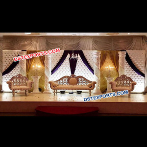 Decoración Moderna para Escenario de Bodas, Pilares de Cristal de Fibra Jali, Conjunto de Escenario, Decoración de Cristal para Bodas - Product Image 1