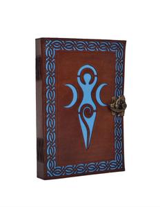 Diseños DE TRABAJO cortados a mano, costura lateral de la Diosa Madre, papel sin forro en blanco, diario de cuero genuino, cuaderno y cuaderno de bocetos Unisex - Product Image 2