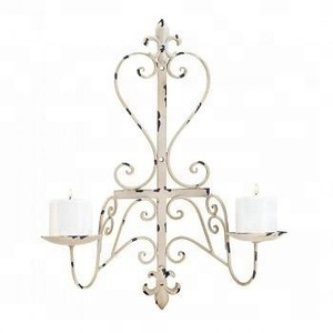 Antique Iron <b>Wall</b> <b>Sconce</b> Candle Holder Bronze Gold Silver Finish Handmade Metal Decorative <b>Light</b> Fixture OEM Hotel Home Decor - Product Image 1