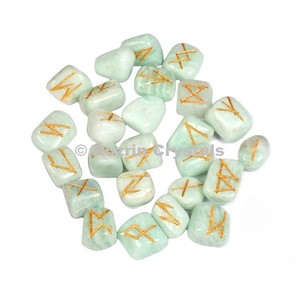 Piedras Rúnicas de Ágata Negra Pulida para Meditación y Sanación Espiritual, Juego de Runas Talladas y Grabadas de Primera Calidad con Tema de Amor, Sanación Energética - Product Image 2