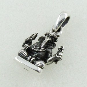 Pendentif en argent massif Lord Ganesha, pendentif en argent sterling 925 pour femmes, bijoux en argent d'Inde - Product Image 3