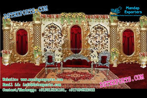 ชุดไม้ไฟเบอร์สำหรับตกแต่งฉากหลังเวทีงานแต่งงานแบบดั้งเดิมทำจากไม้รูปทรงกลมแบบพกพาสำหรับงานแต่งงาน - Product Image 5