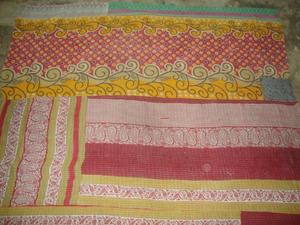Queen King Kantha edredón Reversible venta al por mayor lote Kantha edredón Manta de algodón colcha ropa de cama Boho bohemio - Product Image 2