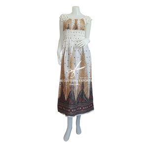 เดรสยาวพิมพ์ลายนกยูง - Product Image 4