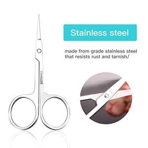Ciseaux de manucure professionnels en acier inoxydable avec lame droite ciseaux à ongles pour poils de nez incurvés outil de beauté vente en gros - Product Image 4
