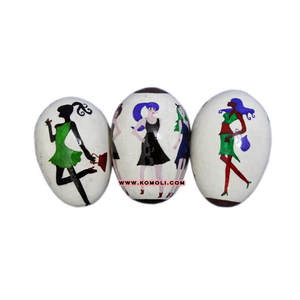 Nuevo 2025 huevos de Pascua de madera pintados a mano coloridas decoraciones de primavera para mesa, cesta y exhibición de vacaciones - Product Image 5