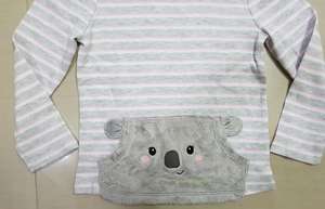 Autumn Winter Cute Bear Pattern Warm Velvet <b>Baby</b> Dress Cotton Girls Clothing Made Bangladesh Stock Lot/Shipment Overrun for - Product Image 5