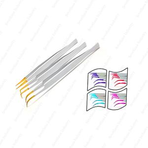 แหนบขนตาแหลมปริมาณใหม่ที่ขายดีที่สุดพิมพ์สีพร้อมโลโก้ส่วนตัวและการผลิตที่กำหนดเอง - Product Image 1