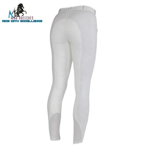 Pantalones de asiento completo de silicona para mujer, cómodos pantalones de montar elásticos para deportes ecuestres, protectores y calentadores de piernas duraderos - Product Image 3