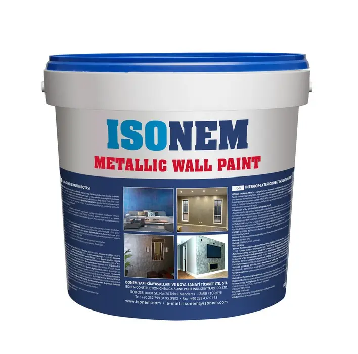 ISONEM METALLIC WALL PAINT, Decorative Special Metallic Effect Glitter Interior & Exterior Wall Paint, MADE IN TURKEY