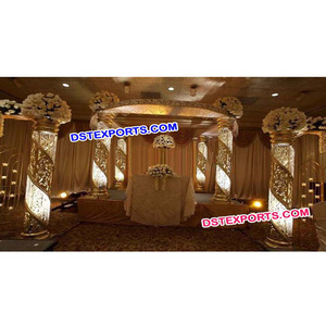 Indian Crystal Fiber Mandaps for <b>Weddings</b> Latest Designer Decorations New and Stylish CALIFORNIA - Product Image 1