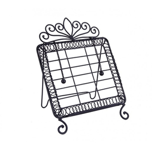 De hierro forjado libro caballete de soporte de pie - Product Image 1