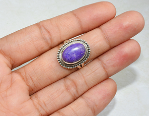 Anillo de plata de primera ley con forma ovalada para mujer, sortija, plata esterlina 925, moda India - Product Image 4