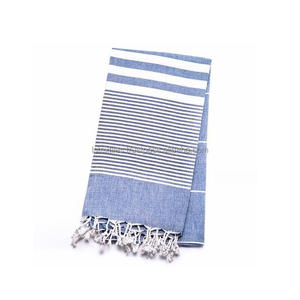 100% algodón tejido de secado rápido Spa Body Wrap toalla turca de rayas finas desechable y comprimido - Product Image 1