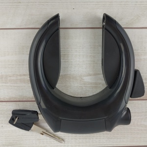 Lucchetto Antifurto per Bicicletta in Acciaio e ABS, Resistente, per MTB e <span class=keywords><strong>Bici</strong></span> da Strada, con 2 Chiavi, Nero - Product Image 4