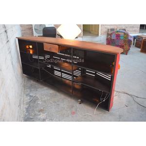 Alta calidad Tata camión hierro mango madera Bar Mesa elegante Mostrador de vino - Product Image 2