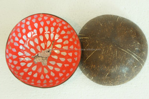 Natural Grande Coconut Mosaic Bowl, Coconut Shell Bowl - Product Image 2