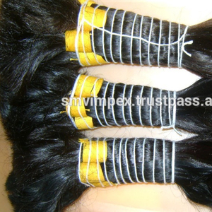 Meilleures ventes Extensions de cheveux humains vierges Brun naturel Sans cuticule Cheveux crus en vrac de l'Inde - Product Image 4