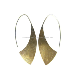 Boucles d'oreilles pendantes de luxe pour filles, bijoux de fête à la mode, finition laiton, modèles nouveau, tendance - Product Image 3