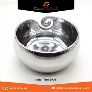 Bol à fil à crocheter personnalisé de haute qualité, style vintage rond, fabriqué en aluminium moderne, céramique, charnière en acier, pour ranger vos fils métalliques - Product Image 6