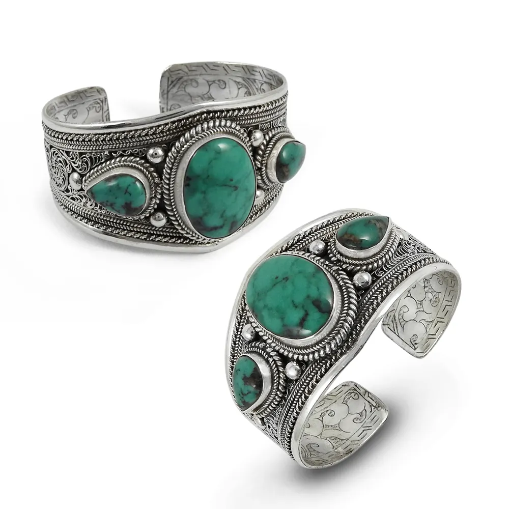 Bracelet turquoise en argent sterling 925 pour femmes et filles, bijoux faits main, vente en gros, offre spéciale