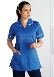 Tunique d'infirmière Nightangle, uniforme médical en polyester, sur mesure, de haute qualité, tenue d'hôtellerie, combinaison médicale à col en V. - Product Image 3