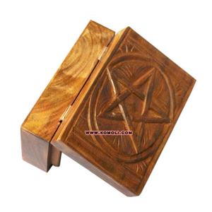 กล่องเครื่องประดับไม้แกะสลักด้วยมือพร้อมดีไซน์ดาวเคสตกแต่งแบบกำหนดเองสำหรับแหวนของขวัญของที่ระลึกหรือสำเนียงตกแต่งบ้าน - Product Image 3