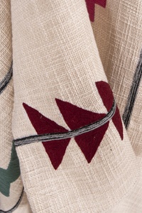 Couverture européenne en coton blanc, brodée à la main, cache Pom-pom, multicolore, style bohème, vente en gros - Product Image 4