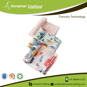 Diseño de logotipo personalizado 100% algodón bebé de muselina de Swaddle Manta - Product Image 2