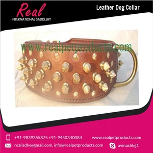 Collier pour chien en cuir écologique de luxe avec décoration de rivets à motifs animaliers, 16 couleurs - Product Image 2