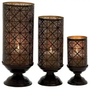 Metal boda y fiesta y Hotel decoración té luz votiva con Base Color gris oscuro decoración té luz votiva con Base - Product Image 1