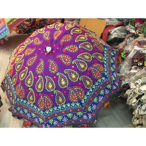 Sombrillas Indias Tradicionales Bordadas a Mano de Decoración Vintage, Parasol Decorativo para el Sol, Sombrilla al por Mayor para Bodas al Mejor Precio - Product Image 4