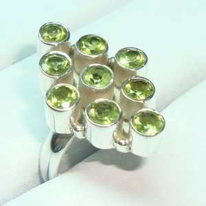 ส่งออกคุณภาพ925เงินสเตอร์ลิงเครื่องประดับแหวน Peridot - Product Image 4
