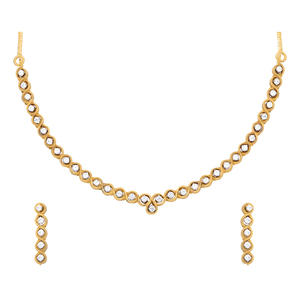 Conjunto de collar de diamantes de oro amarillo de 18kt, joyería para mujer, joyería de moda, pendientes, collares, pendientes para mujer - Product Image 1