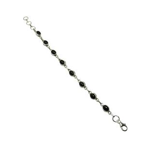 Natural Black Onyx Gemstone <b>Bracelet</b> Solid 925 <b>Sterling</b> <b>Silver</b> Jewelry Rhodium Plated Vintage Style <b>For</b> Women New Design Gift - Product Image 1