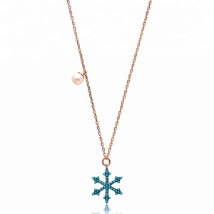 Turquoise Flocon De Neige Collier Turc En Gros Fabriqués À La Main À La Mode Turquie 925 Bijoux en Argent Sterling - Product Image 1