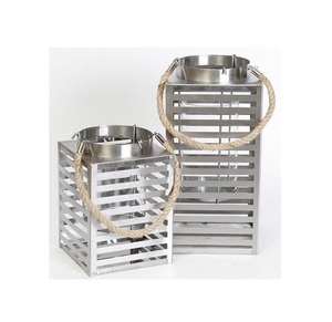 Silver Rope Handle <b>Candle</b> <b>Lantern</b> for Home Office Wedding Decorations Other <b>Candle</b> <b>Holders</b> & <b>Lanterns</b> - Product Image 1